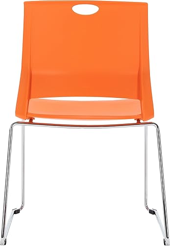 Miniatura 6 de Juego de 4 sillas apilables color naranja