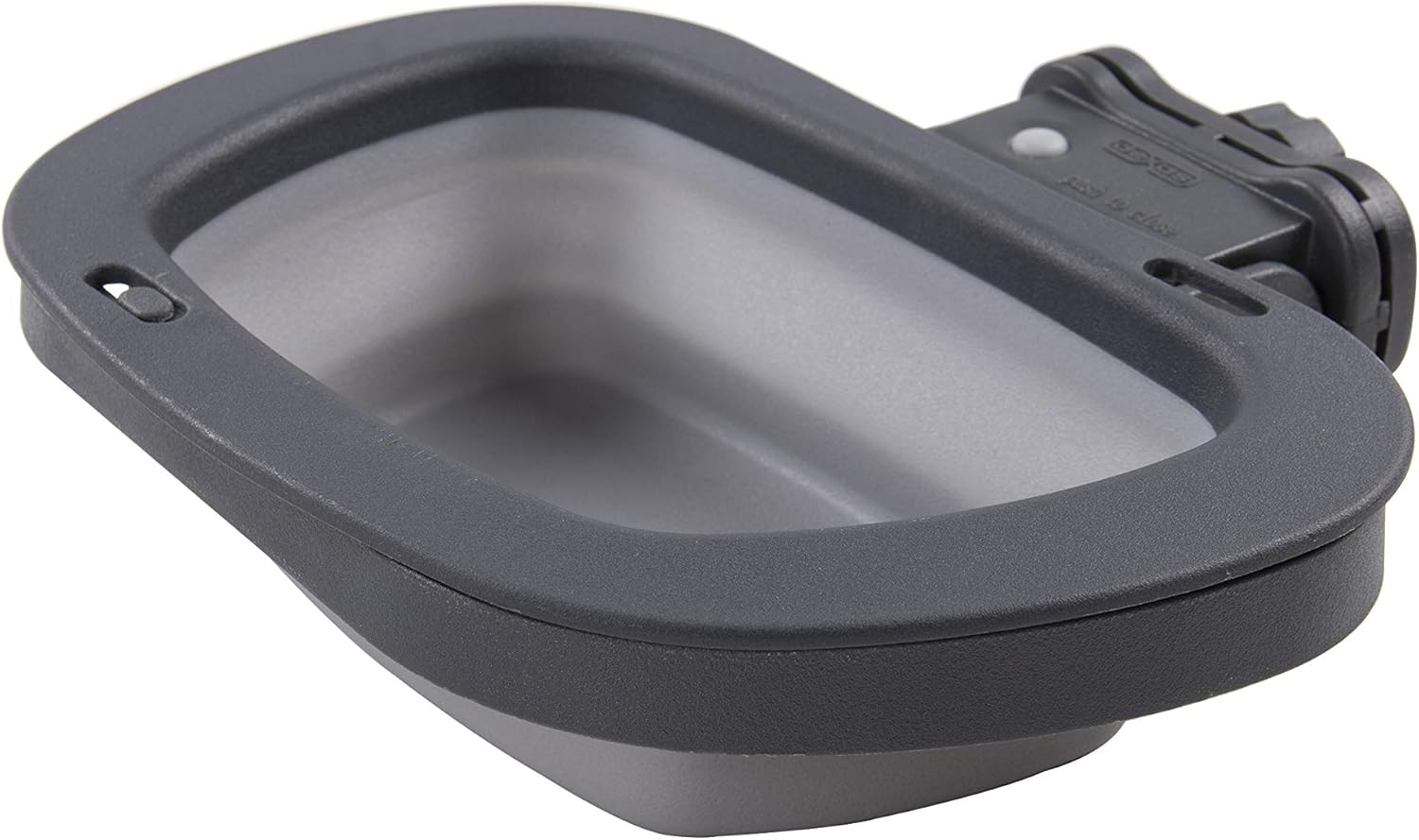 Dexas Popware Collapsible Pet Kennel Bowl – Light Gray, Rectangular