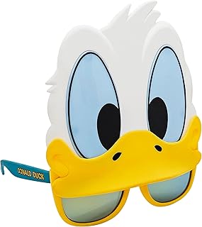Sun-Staches Disney Official Donald Duck Sunglasses, UV400, Costume Accessory Donald Duck Mask, One Size Fits Most