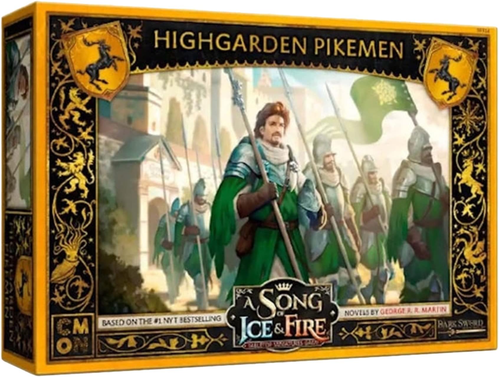 A Song of Ice and Fire Tabletop Miniatures Game Highgarden Pikemen Unit Box - Loyal Footmen of House Tyrell, Strategy Game for Adults, Ages 14+, 2+ Players, 45-60 Minute Playtime, Made by CMON