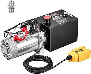 VEVOR Hydraulikpumpe Hydraulikaggregat 12V 3,8L Hydraulikaggregat 1600 W, Einfachwirkende Hydraulikpumpe Hydraulic Power Pack, 1 Gal Tank Hand Pump Hydraulikaggregat, für Aufzüge, Gabelstapler usw.