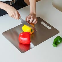 【Made in Tsubame Sanjo】TETSUNAGI Pure Titanium Cutting Board Lightweight, Rust-proof, Antibacterial, Heat-resistant Double-sided High-durability Slim Board | Made in Japan for Clean Use in Camping and