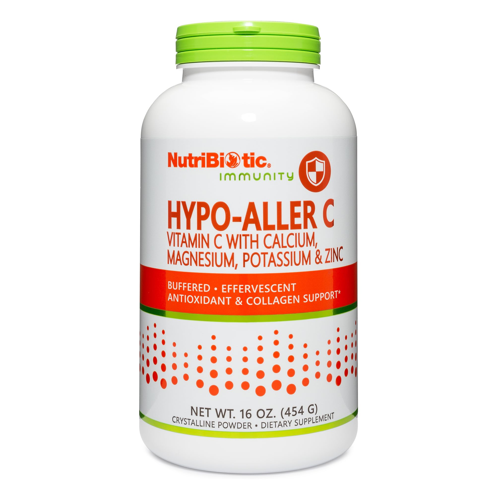 NutriBiotic - Hypo-Aller C Powder Vitamin C & Minerals, 16 Oz | 1300 Mg Vitamin C for Antioxidant & Collagen Support | Buffered with Calcium, Magnesium, Zinc &