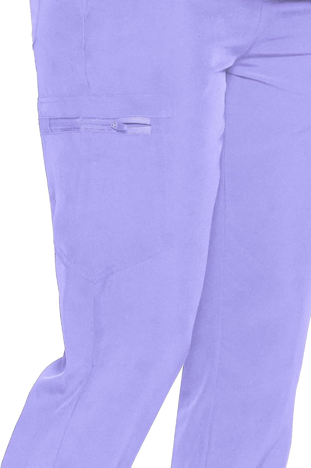 COZYFIT Womens Scrub Pants - Soft Stretch Yoga Style with 5 Pockets, Slim Fit Jogger Scrubs Pants for Women thumbnail