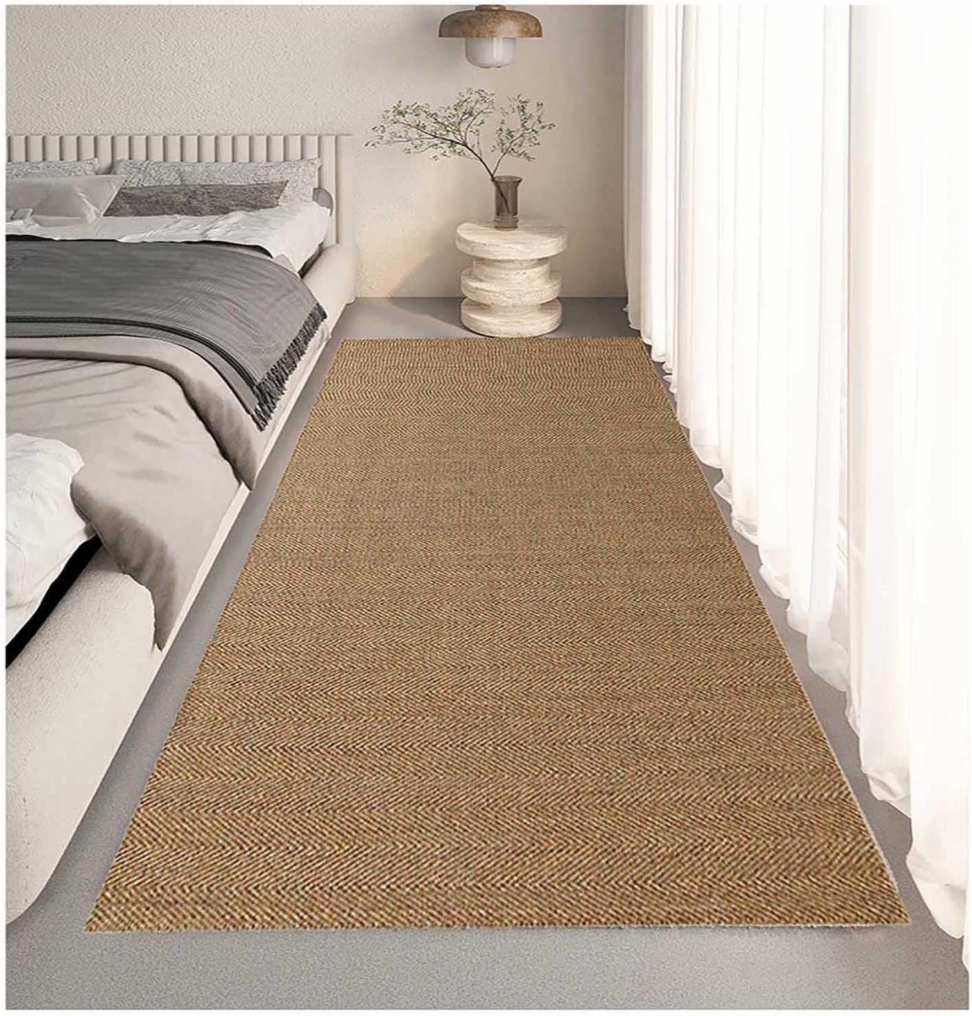 Sisal Rug, Natural Fiber, NonSlip Back Bedroom Carpet