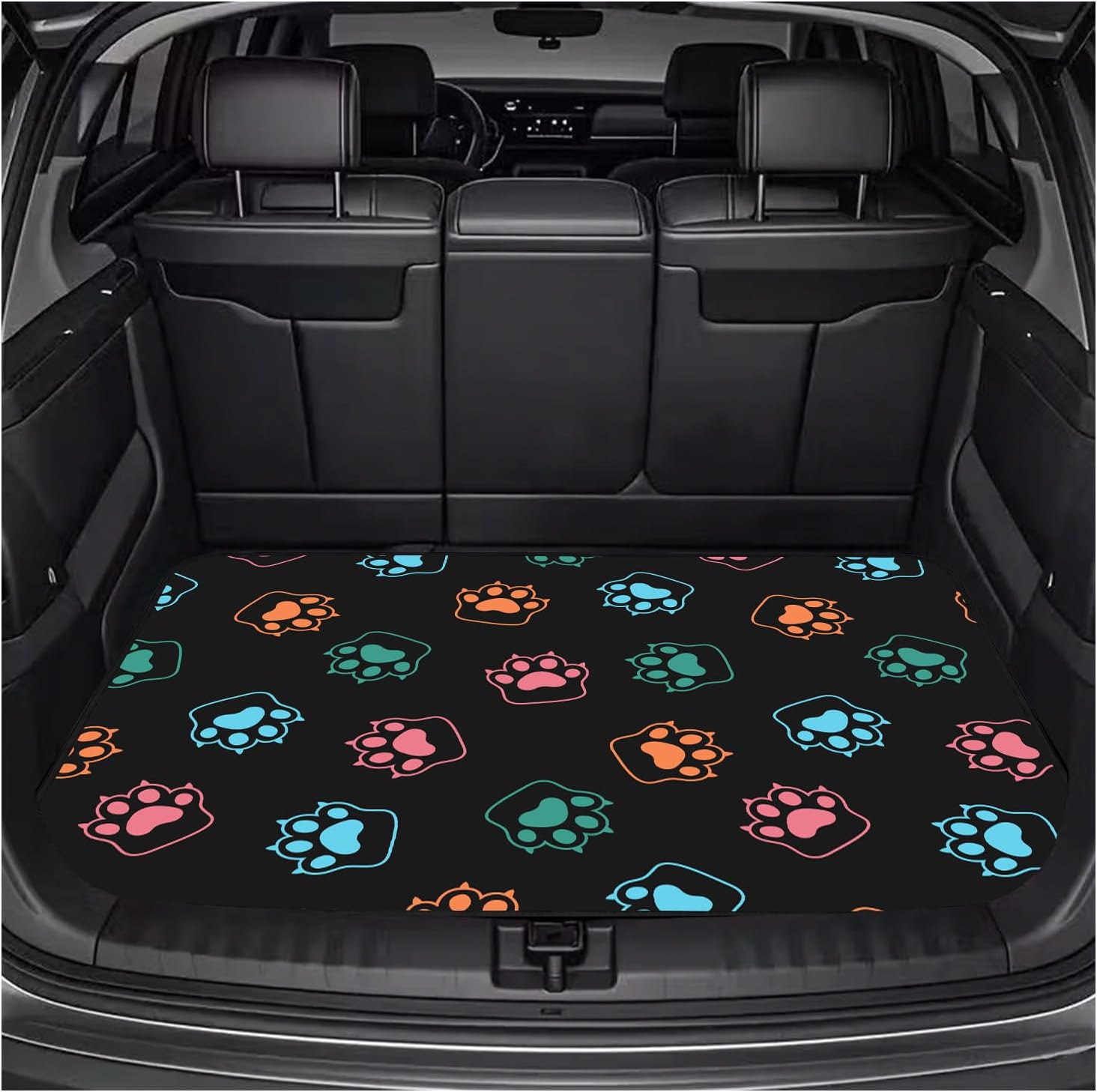 Universal Car Trunk Mat 29" x 39",Car Trunk Protection Cargo Liner，Anti-Slip Easy to Clean, Sporty Vehicle Interior Accessories Suitable for Most Car Models. (Colorful Claws, 29''x39'')