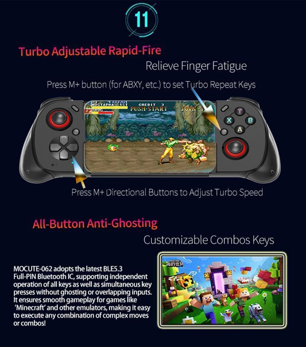 الأقوى - وحدة تحكم لاسلكية للالعاب بتاثيرات القاعة للهاتف تدعم... - view 6