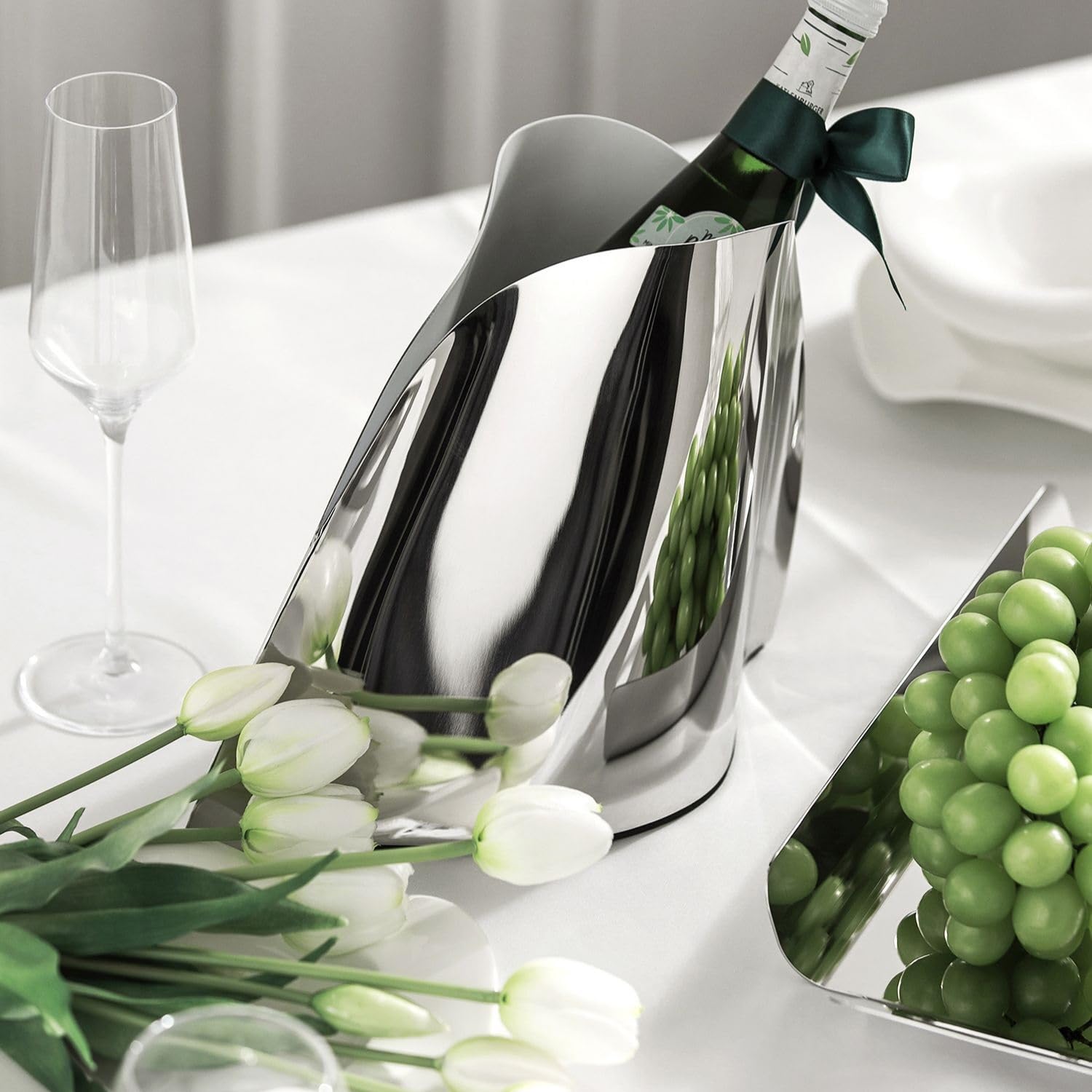 Cubeta para Hielo Cubo de Hielo de Acero Inoxidable for champán, Cubo de Hielo Creativo de Metal for Mesa de Comedor, Cubo de Hielo for Vino Tinto, Cubo de Hielo for cócteles Cubiteras