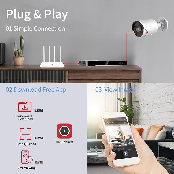 DS-2CD2086G2-IU 4K 8MP POE Bullet IP Camera 2.8MM Lens Mic kconnect | 8MP DarkFighter 120 dB WDR Human/Vehicle Detection Replacement of DS-2CD2083G2-IU