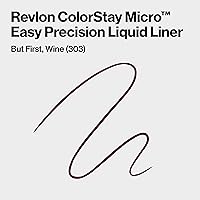 Vista 2 de REVLON ColorStay Micro Easy Precision Liquid Eyeliner, Waterproof, Smudgeproof, Longwearing with Felt Tip Applicator, 303 But First, Wine, 0.057 fl