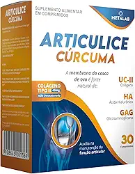 Colageno Tipo 2 Curcuma GAG Acido Hialuronico Glucosaminoglicanos Colágeno Tipo I Não Desnaturado Não Hidrolisado Articulice Curcuma 30 Cp Articulacoes Formula Completa Tecnologia Exclusiva