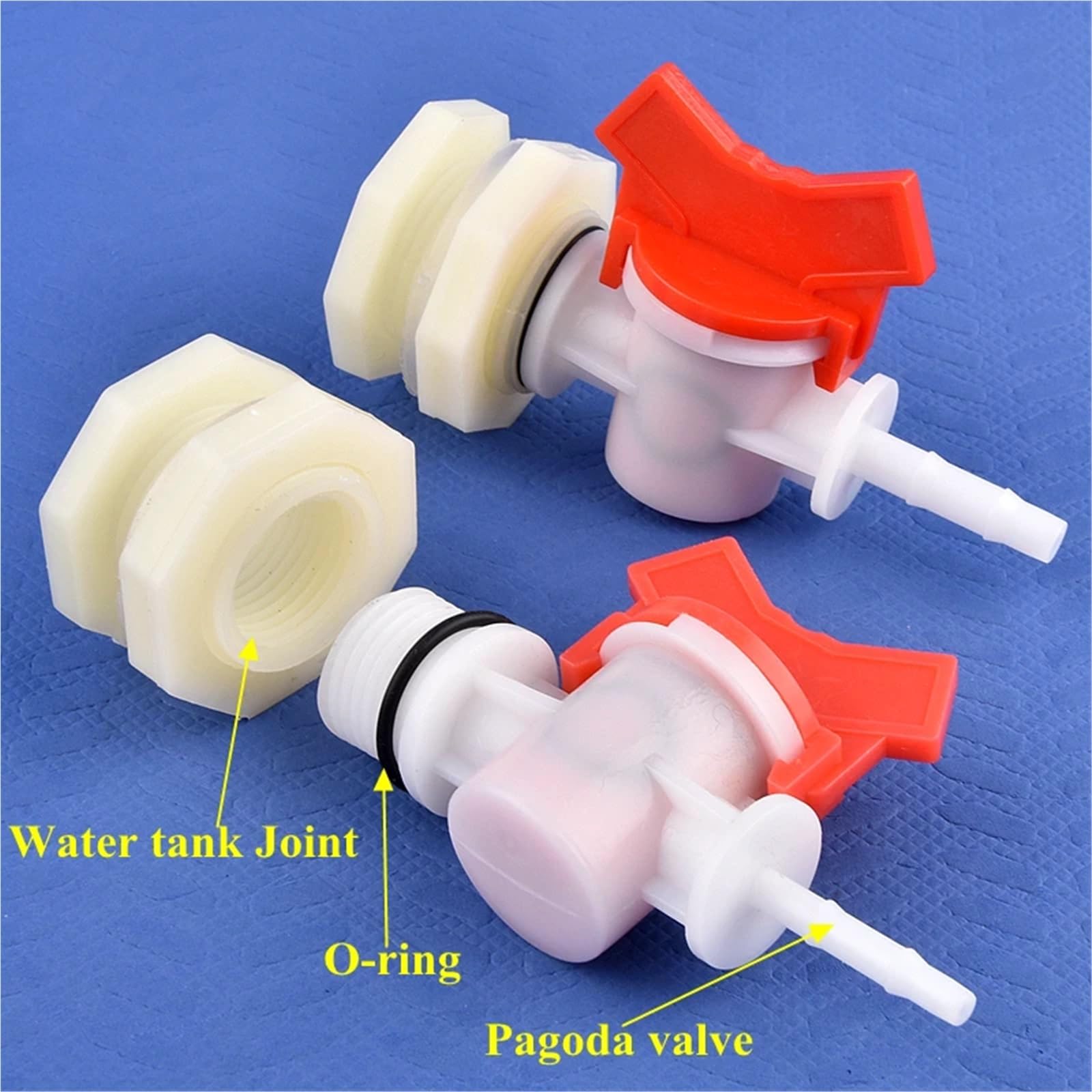 Juego de 20 Conectores de válvula de Bola G1/2 a 4~20 mm for Tanque de Agua, Juego de filtros for Acuario, riego de jardín, Juntas de Manguera for Piscina, 20 Unidades(G1I2-16mm)