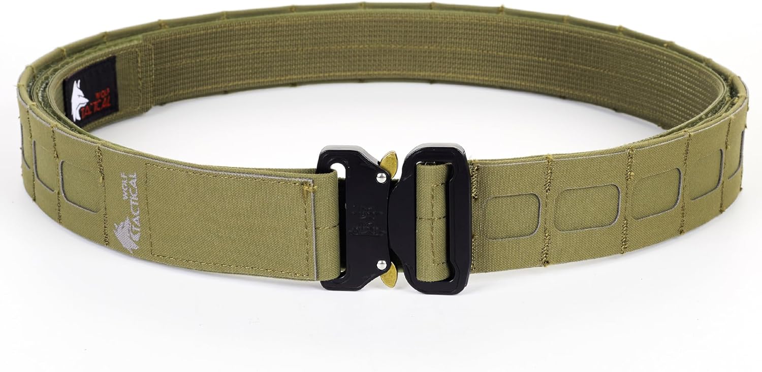 WOLF TACTICAL Molle Battle Belt Lite – 1.75” Quick-Release Combat Belt Tactical Gun Belt