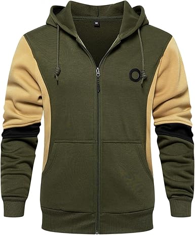 Amazon.com: Cookinty Sudaderas con capucha para hombre, estilo casual, con  cremallera completa, bloque de color, sudadera deportiva de manga larga :  Ropa, Zapatos y Joyería