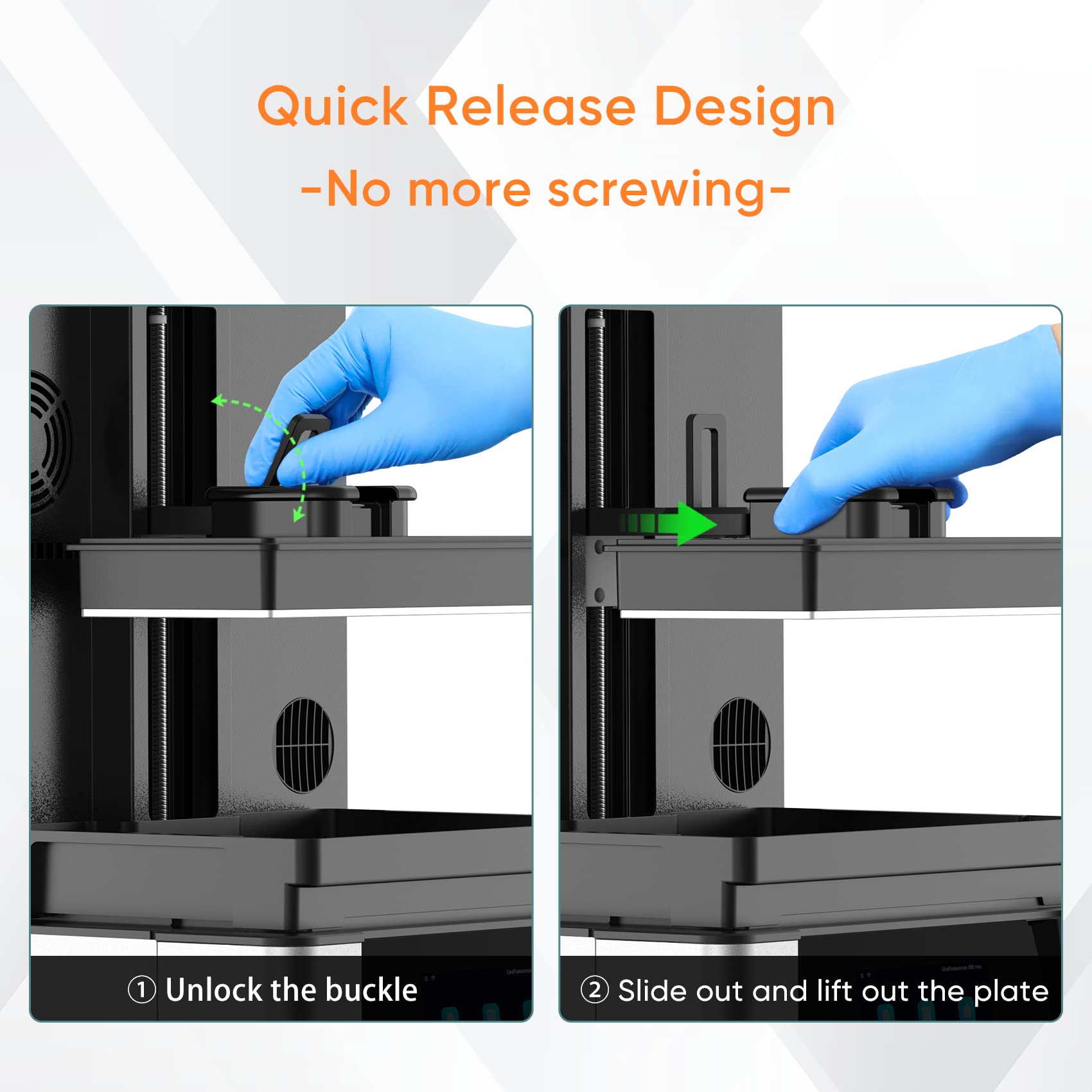 Uniformatin GKtwo Standard-Bauplatte mit 128 x 228 mm und Schnellwechsel-Design für GKtwo 3D-Drucker