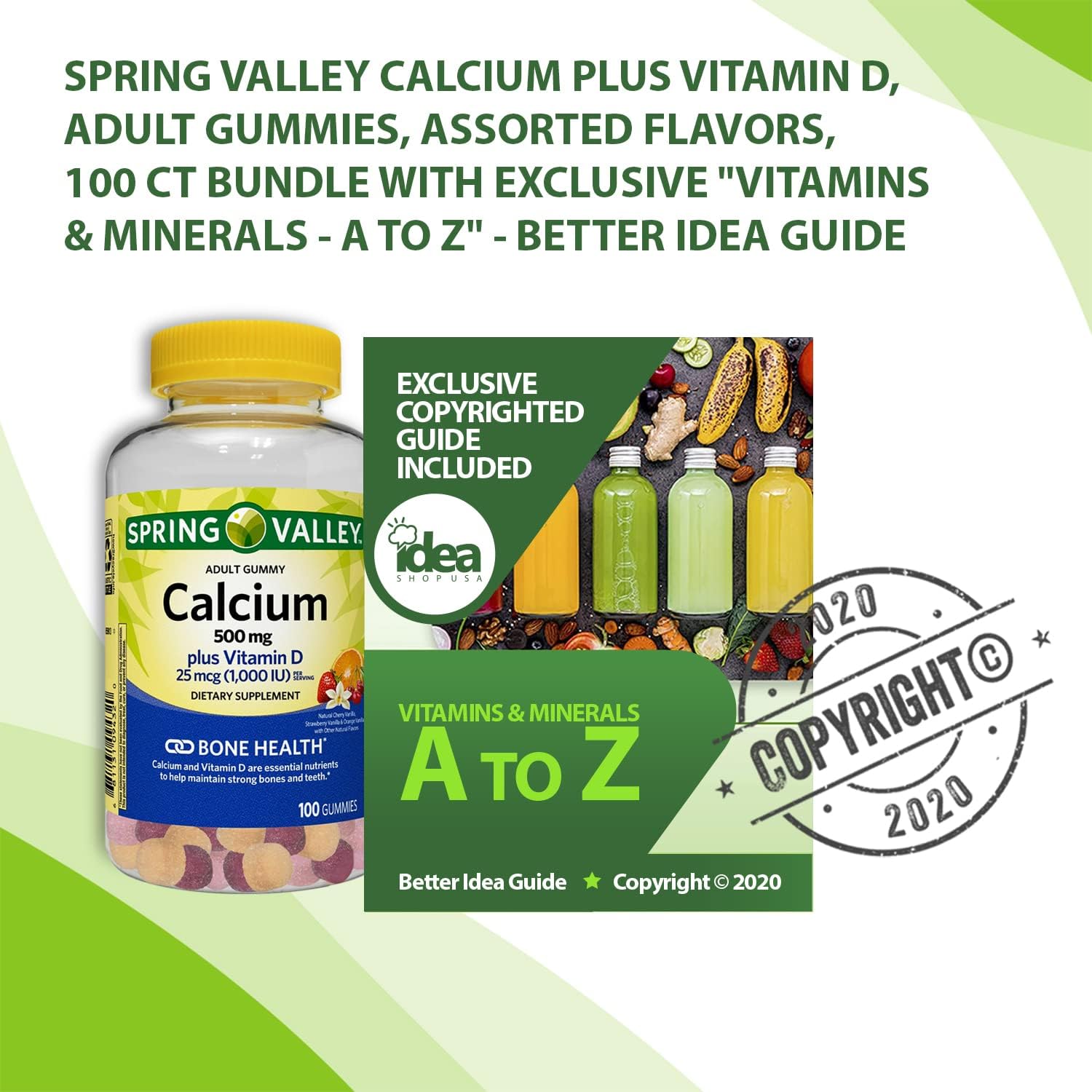 Spring Valley Calcium Plus Vitamin D, Adult Gummies, Assorted Flavors