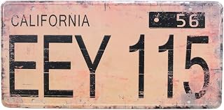 SUMIK State Retro Vintage Plaque Auto License Plate Metal Tin Sign Wall Decor (California EEY)