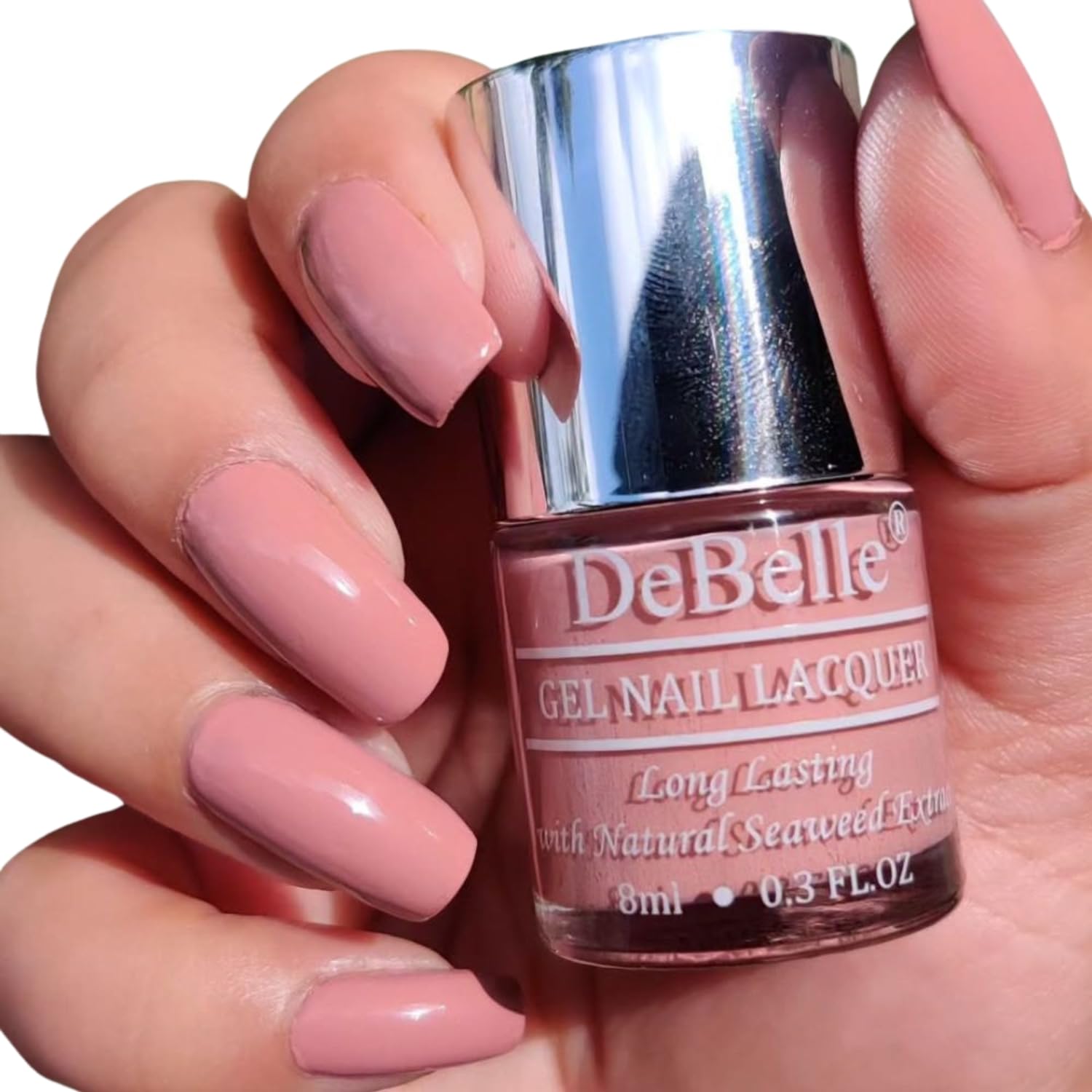 DeBelle Gel Creme Finish Nail Polish Rose Aurelia (Pink Mauve), Enriched With Natural Seaweed Extract, Cruelty Free, Toxic Free - 8 Ml