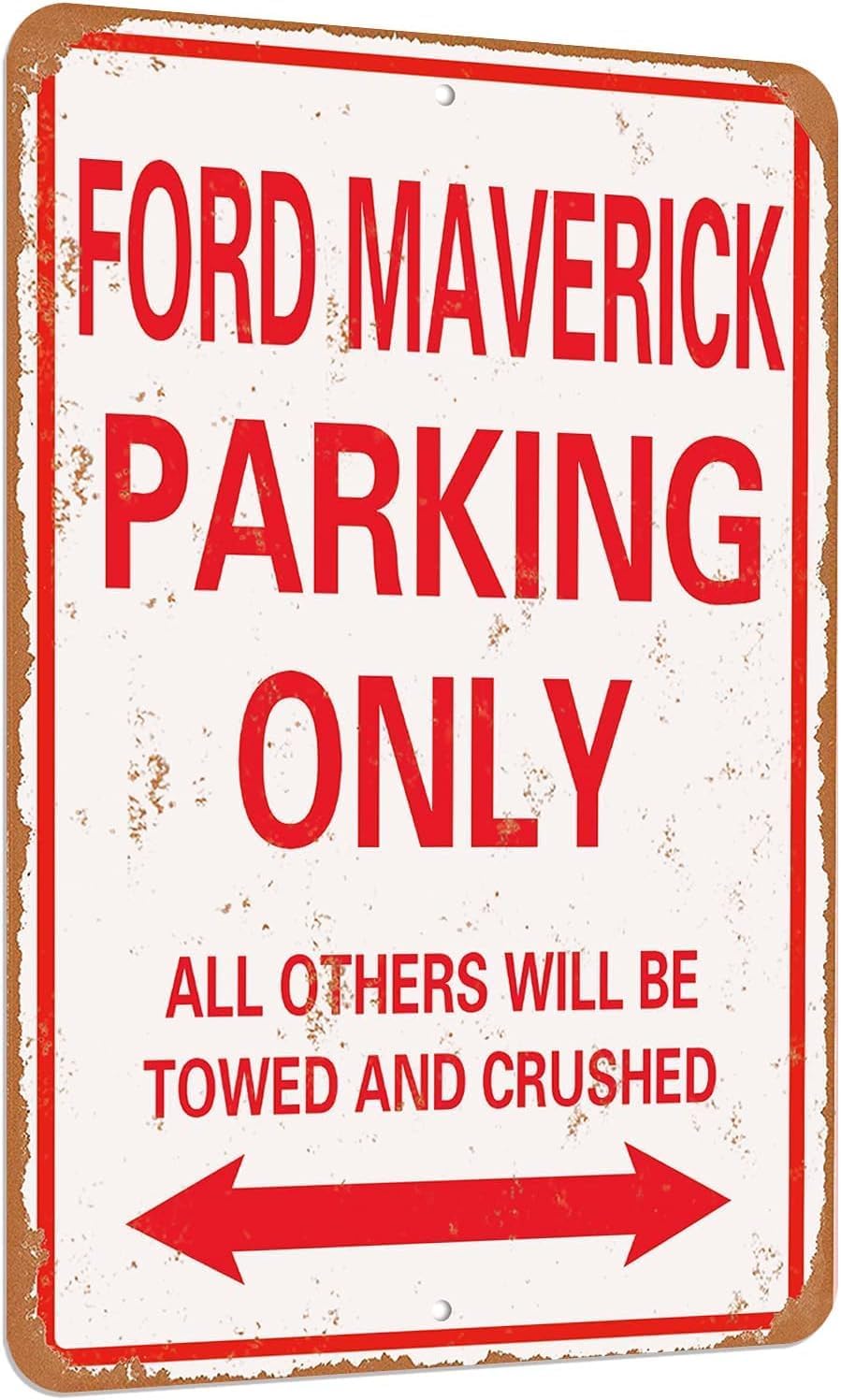 12X8 - MRICK Parking only vintage look funny mental tin sign-inches-Aluminum