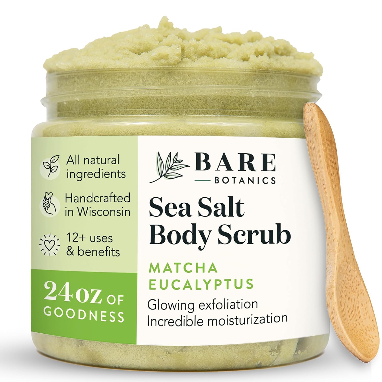Bare Botanics Sweet Almond Hair & Body Oil + Matcha Eucalyptus Body Salt Scrub