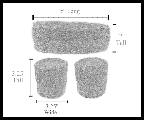 Miniatura 8 de Funny Guy Mugs Conjunto de bandas para el sudor unisex (3 unidades 1 diadema y 2 muñequeras)