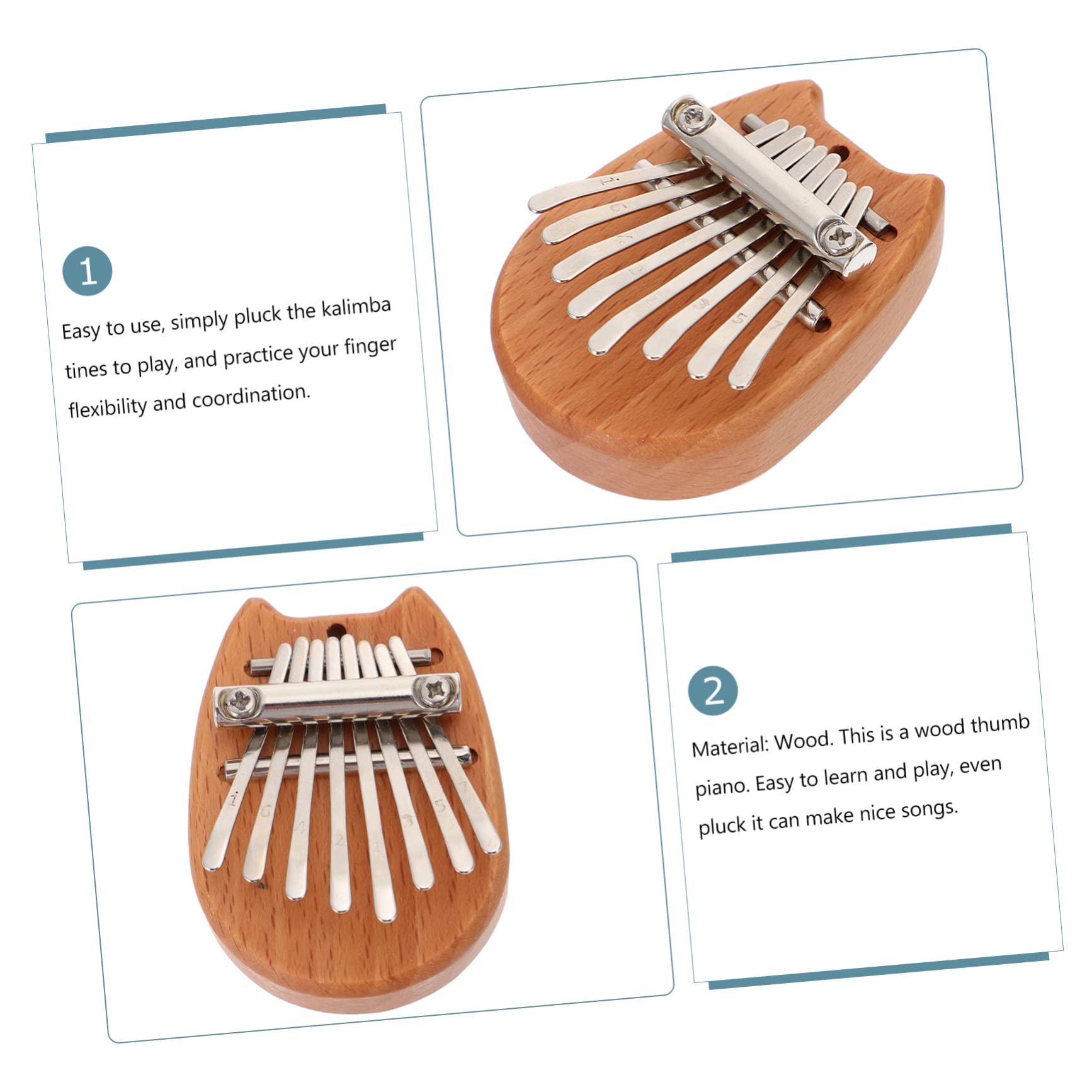 VANZACK 1pc Mini Key Kalimba Thumb Piano Portable Finger Piano for Beginners Lightweight Musical Instrument present for Music Lovers Easy to Anytime