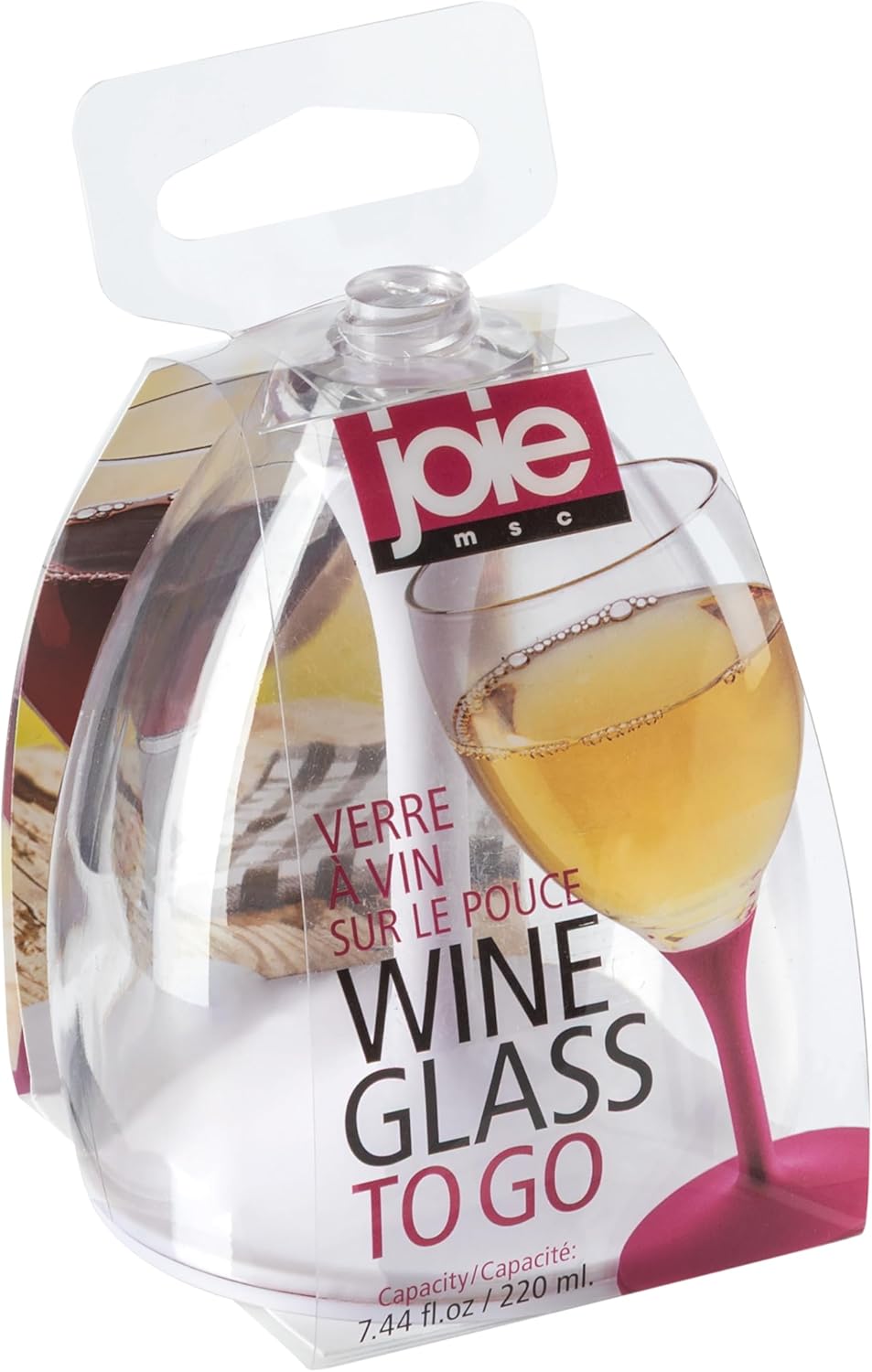 Joie Wine Glass To Go, Portable Wine Glass, Detachable Stem, BPA-free - Thumbnail 3