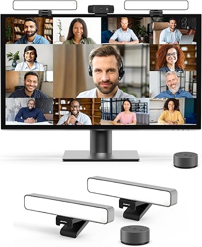 Miniatura 8 de HumanCentric Iluminación de videoconferencia premium para videollamadas, HighBeam Pro Light para reuniones de zoom y transmisión, luz de anillo de