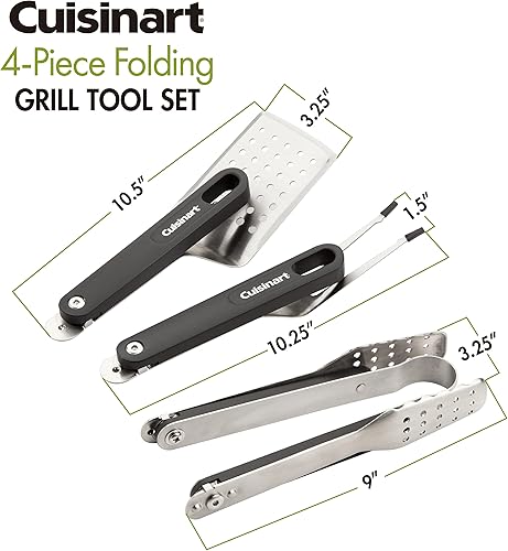 Miniatura 5 de Cuisinart CGS-1000 Juego de herramientas de parrilla plegable de 4 piezas