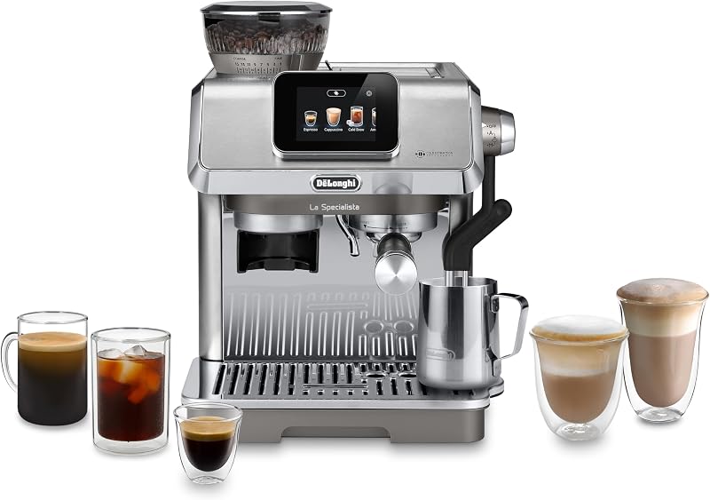 Cafetera Espresso La Specialista Touch con Molinillo de Café | Máquina de café espresso n.º 1 en todo el mundo, preparación guiada, 10 recetas preestablecidas, espumador de leche automático o manual, pantalla táctil