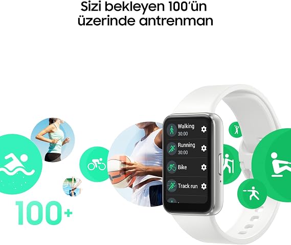 Samsung Galaxy Fit3 Akıllı Bileklik, Gümüş (Samsung Türkiye Garantili)