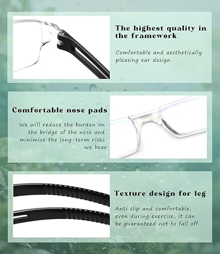 Miniatura 5 de Viseng 6 pares de lentes de lectura anteojos de bloqueo de luz azul anteojos de lectura para computadora para hombres y mujeres