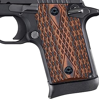 Guuun G10 Grips for Sig P938 Diamond Texture - Orange/Black