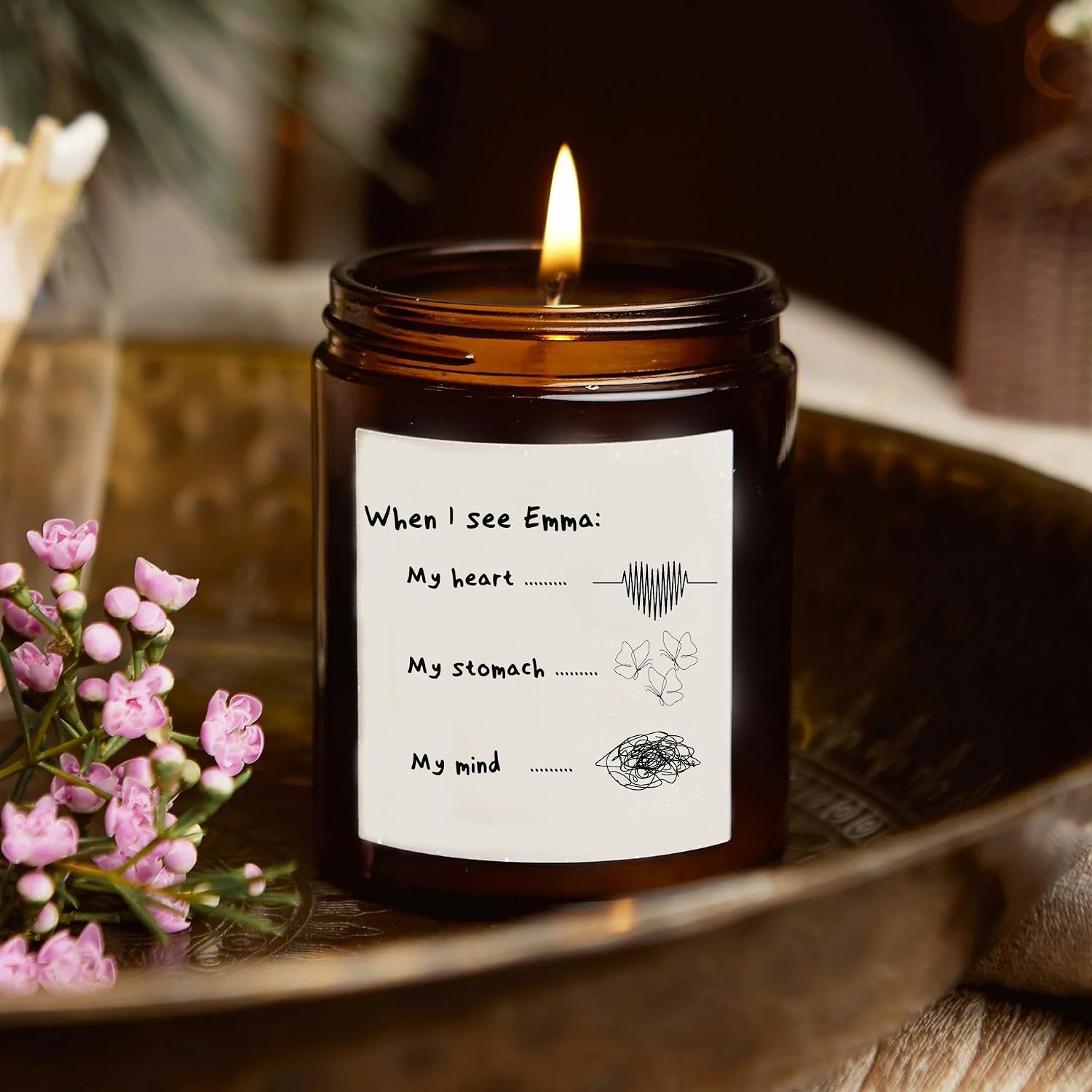 When I See You Bat Trang Personalized Candle for Friend, Women, Men, Mom, Dad, Sister, Coworker on Anniversary, Birthday, Christmas