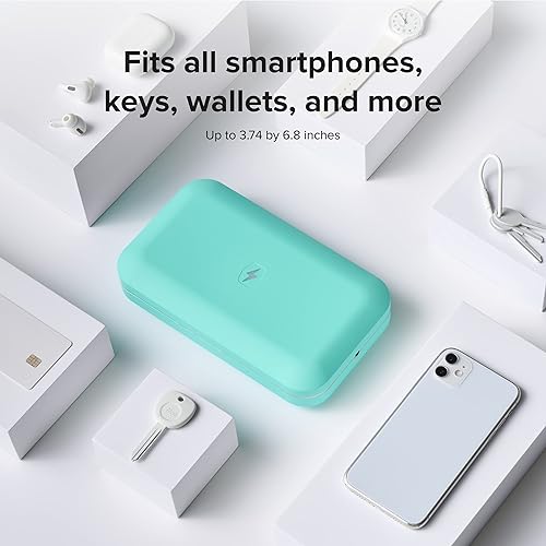 Miniatura 32 de PhoneSoap 3.0 - Sanitizador de rayos UV y cargador universal para teléfono Blanco,Negro -,Oro,Orquídea,bígaro,Plateado,Aqua 3.0,negro