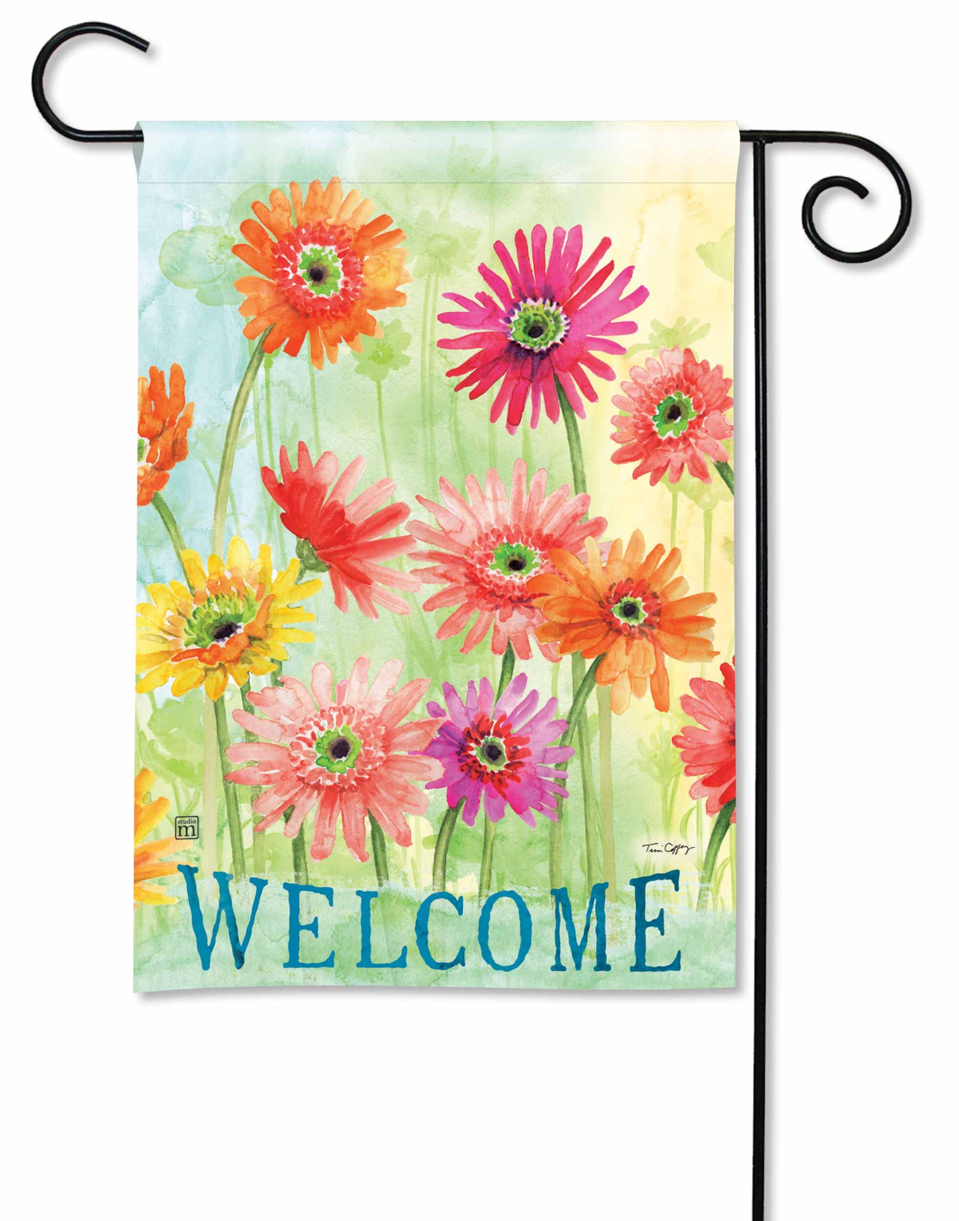 BreezeArt Studio M Gerbera Daisies Decorative Garden Flag – Premium Quality, 12.5 x 18 Inches