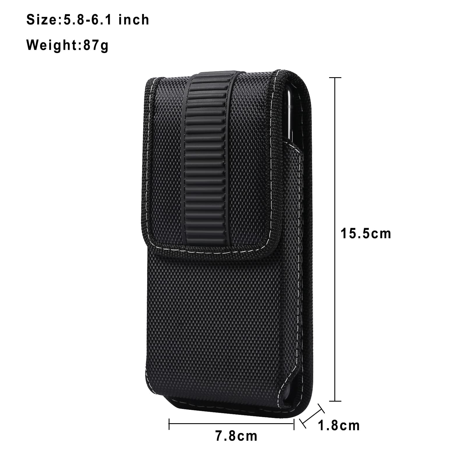 Cell Phone Belt Holder For Men, Phone Holster For Men Belt Leather, 6.7-6.9" Outdoor Travel - View #4