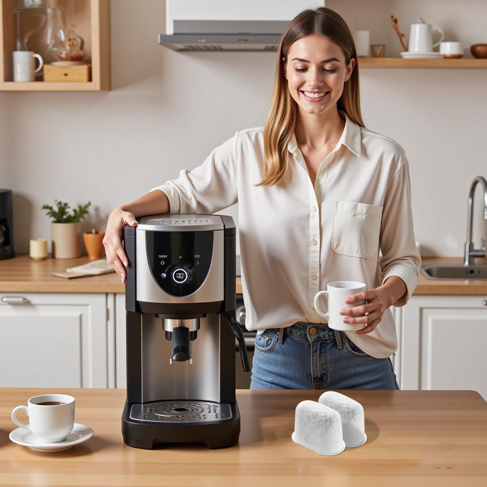 16 sztuk filtrów wody do ekspresu do kawy Ninja, zamienne wkłady filtracyjne do Ninja Luxe Cafe Pro (Cafe LUXE), filtry do ekspresów do kawy ES601EU/ES701EU