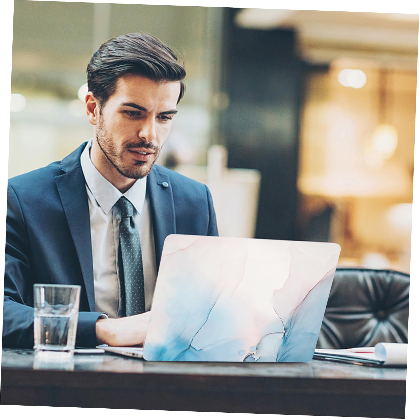 Uonlytech 3sets Skin Per Laptop Marmorizzato Adesivo Protettivo Per Notebook Facile Da Applicare e Rimuovere Resistente e Riutilizzabile Di Pellicole Decorativa