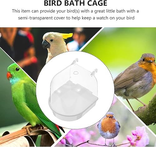 Miniatura 9 de Cubierta para jaula de pájaros, baño para pájaros enjaulado, baño para pájaros multijaula cubierta para novias pequeñas, periquitos canarios, loro