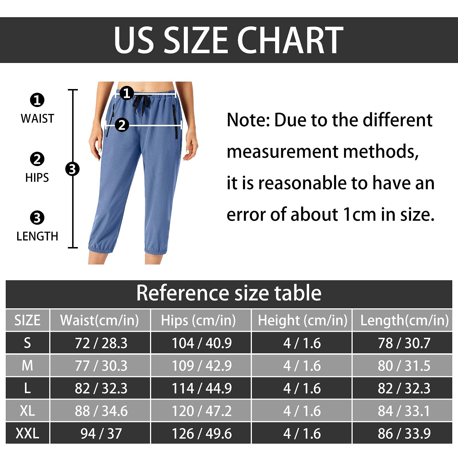 Butrends 3/4 Pantalón de Chándal para Mujer Pantalones de chándal Ligeros para Mujer Pantalones Capri de Secado rápido Pantalones de Senderismo Casuales con Bolsillos con Cremallera