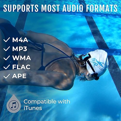 Miniatura 5 de H2O Audio Stream 3 PRO y Surge S+ Auriculares  Reproductor de MP3 impermeable de música bajo el agua para nadar con Bluetooth y cable corto