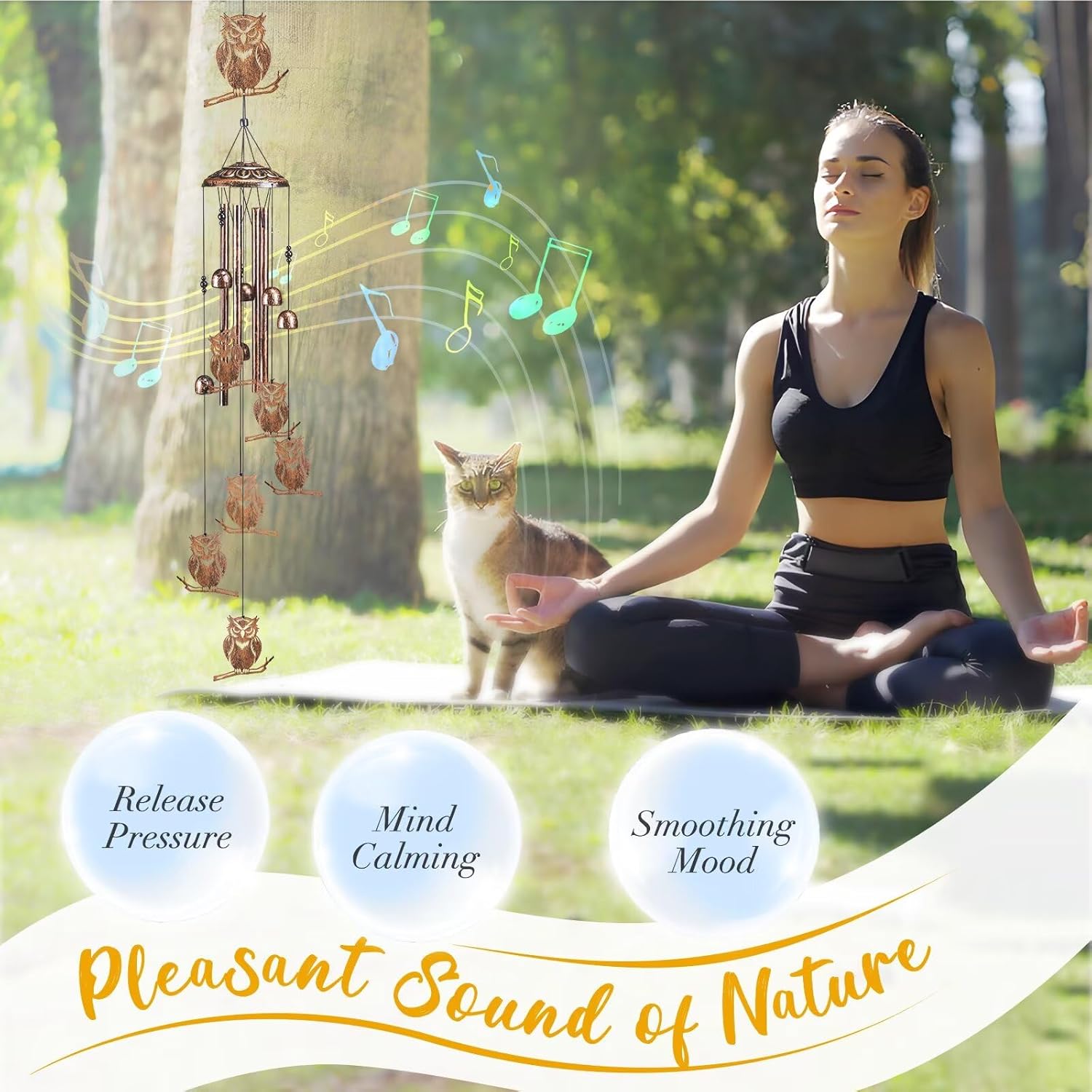 Owl Wind Chimes for Outside,Gardening Gifts for owl Lover,Women,Men,Mom,Birthday Party Decorations,Memorial Gifts,Wind Chimes Outdoors,Indoors,Room,Home,Wall,Garden,Patio,Yard Decor - Image 5