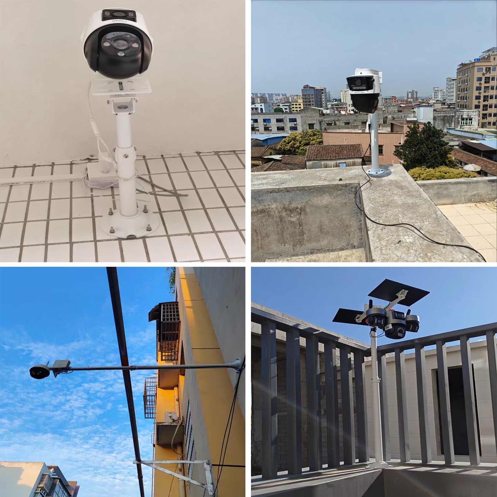 ERRULAN üBerwachungskamera Halterung Teleskop-Überwachungskamerahalterung für den Außenbereich, um 360° drehbare Überwachungsmasthalterung, wasserdichte CCTV-Halterungssäule(40-80cm/15.7-31.5in)