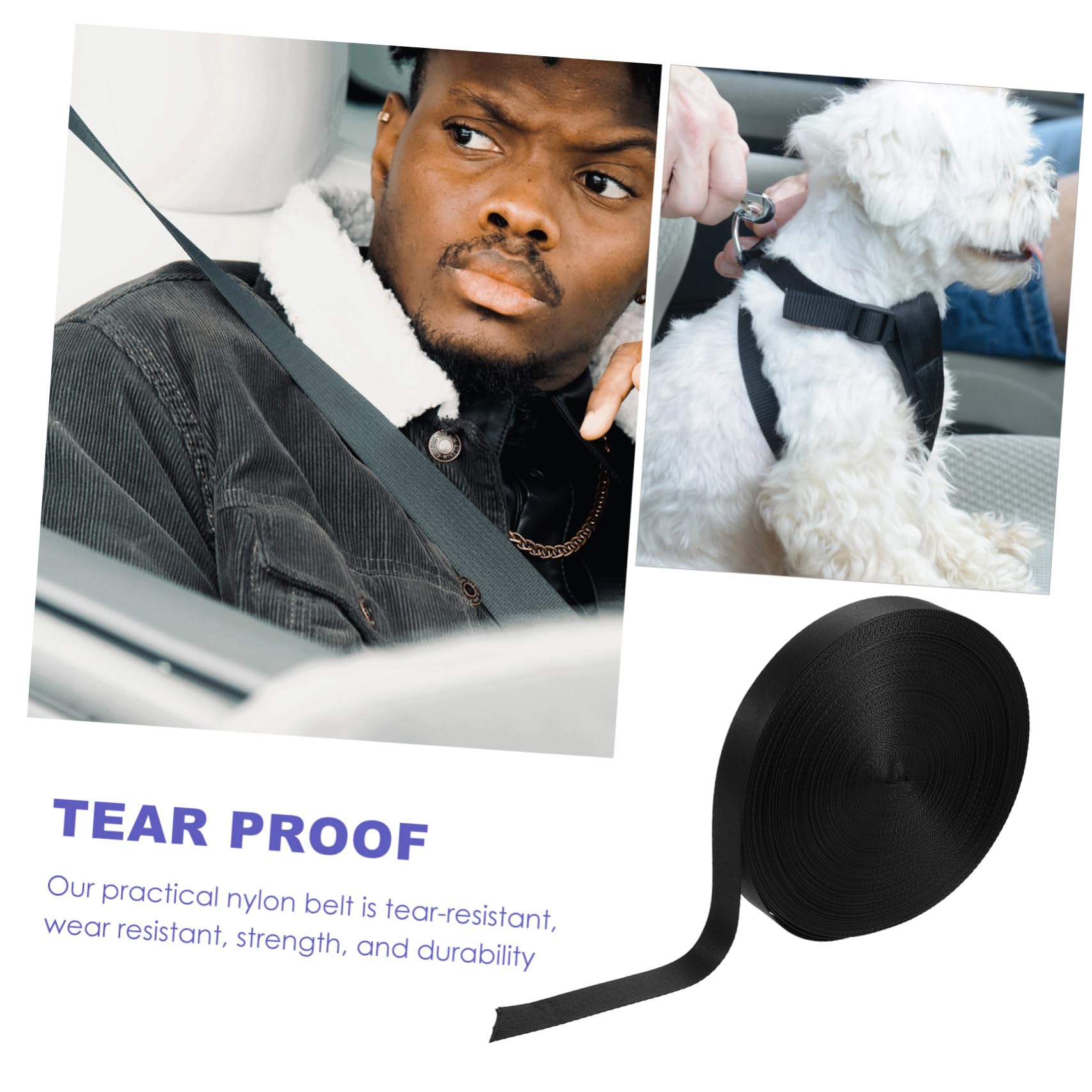 CORHAD 2 Wide Nylon Straps Webbing for Crossbody Bag Purse Luggage Heavy Duty Woven Webbing