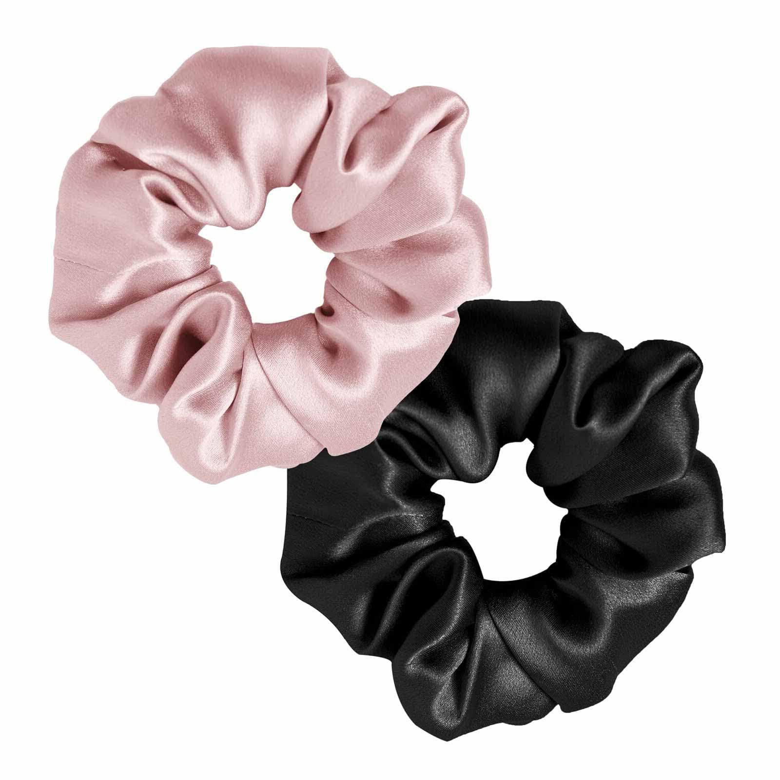 Silk Scrunchies for Frizz Prevention Mulberry Silk Hair Scrunchies for Prevention of Breakage Elastic Polytail Tail Supports