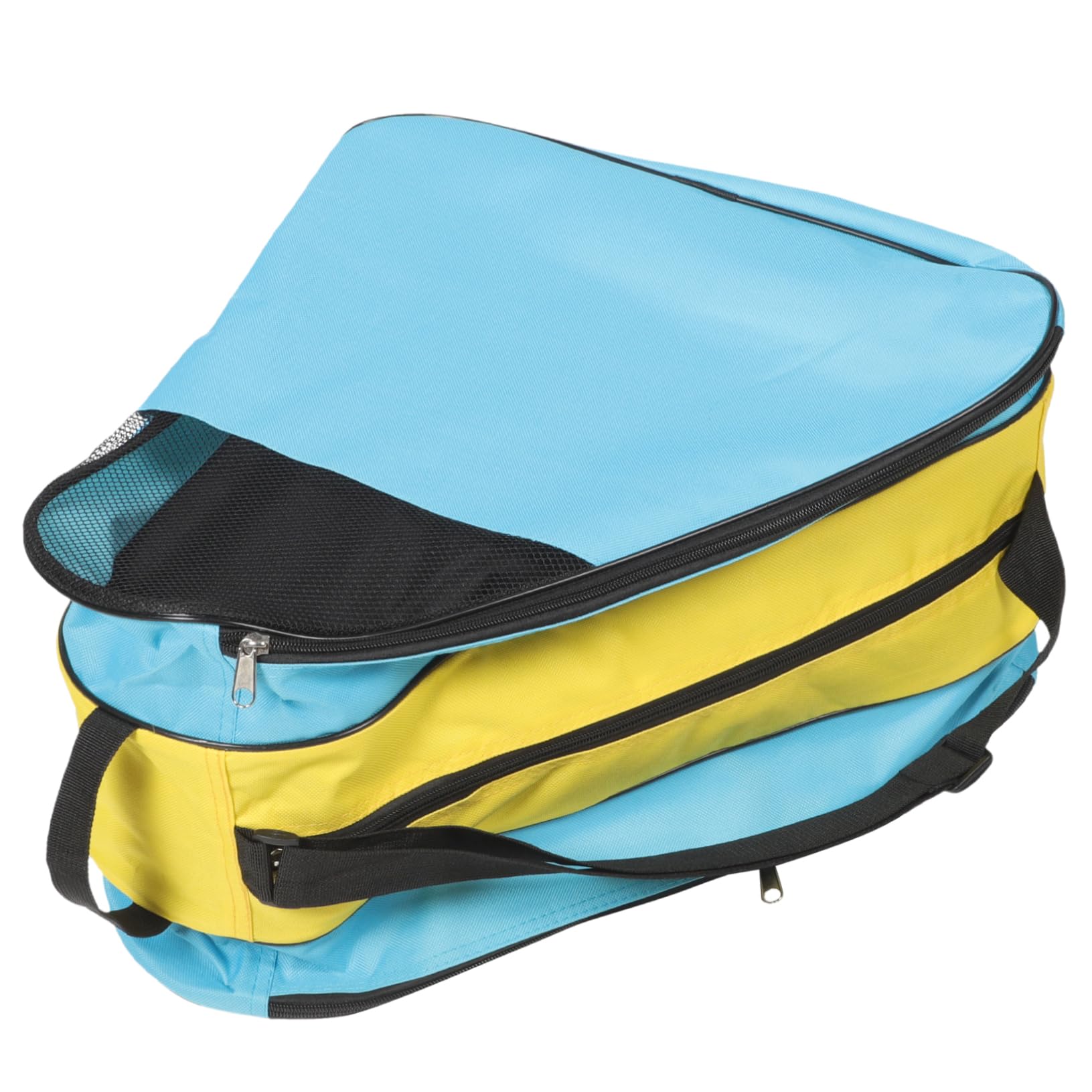 Abaodam Borsa per Pattini da Ghiaccio, Zaino per Scarpe da Pattinaggio | Nylon, Blu e Giallo a Doppio Colore Mezza Rete, Soluzione per Trasporto e Organizzazione