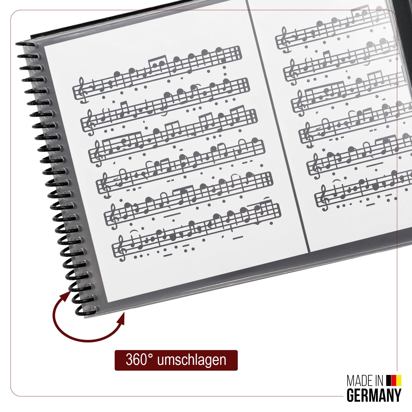 Soluzione di marzo/Cartella musica con Borse della stagnola e Sacchetto etichetta - 15 Taschen