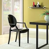 Vista 2 de Silla de Comedor transparente de Casper, Policarbonato, Negro