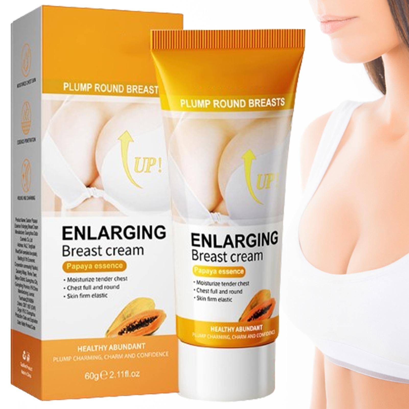 60g Creme Volume Poitrine | Creme Augmentation Mammaire | Crème Pour Le Corps Beauté Du Grossissement Des Seins, Crème Agrandissement Des Seins Avec Papaye Et Noix De Coco